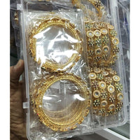 Pooja Bangles Premium Austrian Stone And Meenakari Designer Bangles Set