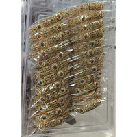 Pooja Bangles Premium Pota Stone And Pearl Designer Bangles Set