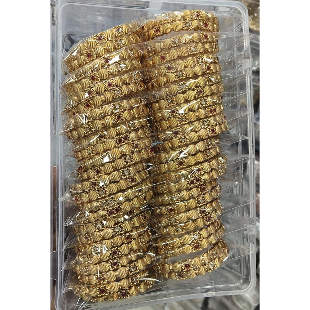 Pooja Bangles Premium Pota Stone Designer Bangles Set