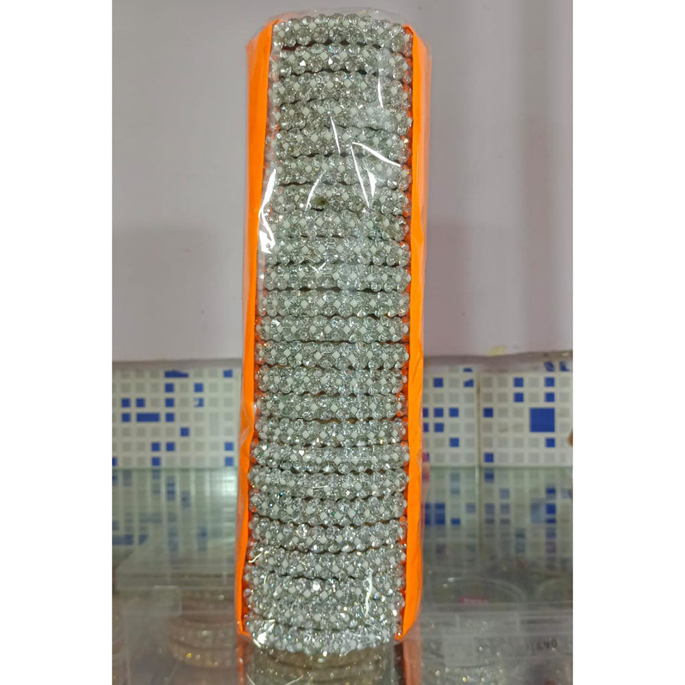 Pooja Bangles Designer Multicolor Austrian Stone Statement Bangles Set