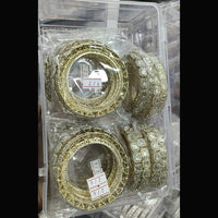 Pooja Bangles Royal Kundan Stone And Austrian Stone Partywear Bangles Set