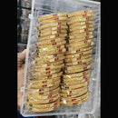 Pooja Bangles Pota Stone And Meenakari Designer Bangles Set