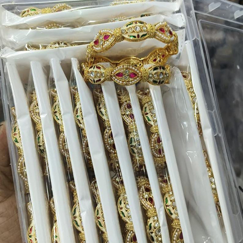 Pooja Bangles Austrian Stone And Meenakari Designer Bangles Set