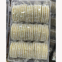 Pooja Bangles Graceful Pearl Embellished Bangles Set