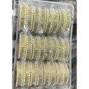 Pooja Bangles Royal Rainbow Austrian Stone And Pearl Ethnic Bangles Set   (1 Set Only )