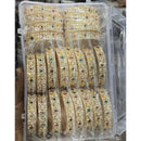 Pooja Bangles Glamorous Austrian Stone And Pota Stone Bangles Set   (1 Set Only )