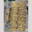 Pooja Bangles Designer Pota Stone And Pearl Bangles Set   (1 Piece Only )
