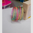 Pooja Bangles Stylish Raindrop Pattern Glass Bangles Set