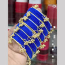 Pooja Bangles Designer Velvet And Pearl Kashmiri Bangles Set