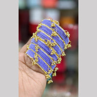 Pooja Bangles Designer Velvet And Pearl Kashmiri Bangles Set