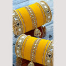 Pooja Bangles Designer Velvet And Pearl Kundan Bangles Set