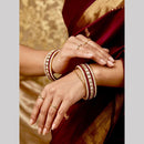 Pooja Bangles Elegant Polki Kundan And Pearl Designer Bangles Set