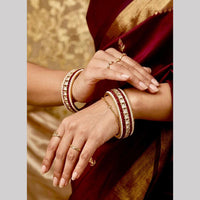 Pooja Bangles Elegant Polki Kundan And Pearl Designer Bangles Set