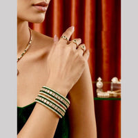 Pooja Bangles Elegant Polki Kundan And Pearl Designer Bangles Set