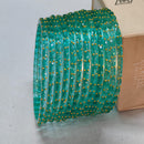 Pooja Bangles Stylish Raindrop Glass Bangles Set
