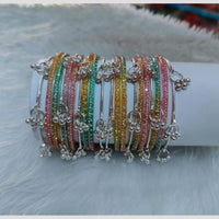 Pooja Bangles Classic Kashmiri Ghungroo Raindrop Glass Bangles Set 