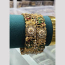 Pooja Bangles Classic Austrian Stone And Pearl Meenakari Bangles Set