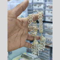 Pooja Bangles Classic Austrian Stone And Pearl Bangles Set