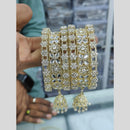 Pooja Bangles Classic Austrian Stone And Pearl Bangles Set