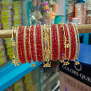 Pooja Bangles Stylish Raindrop Glass Kashmiri Bangles Set