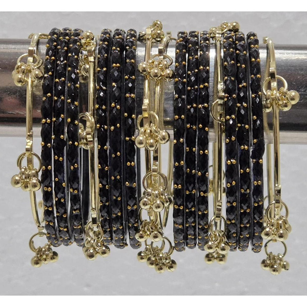 Pooja Bangles Classic Kashmiri Ghungroo Raindrop Glass Bangles Set