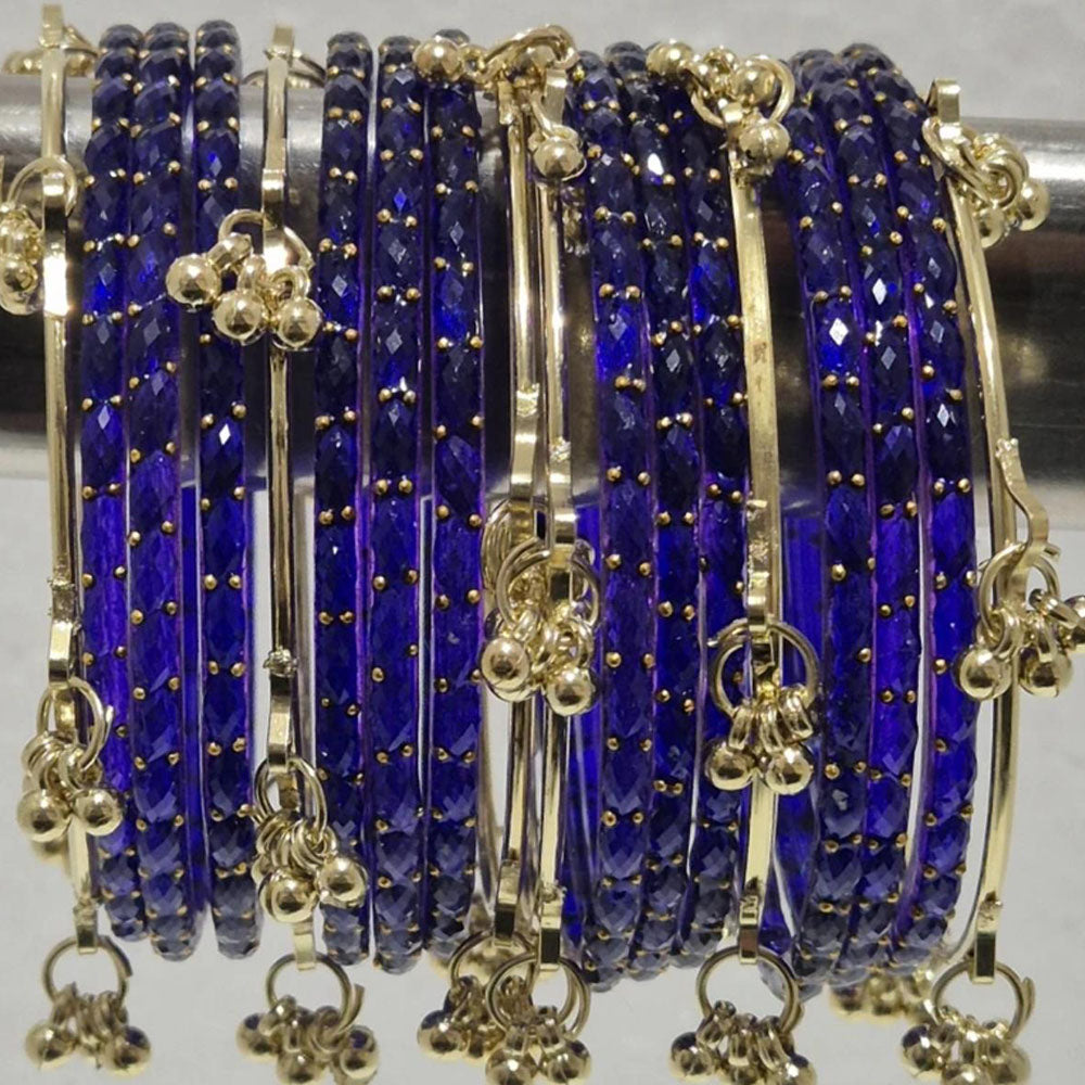 Pooja Bangles Classic Kashmiri Ghungroo Raindrop Glass Bangles Set