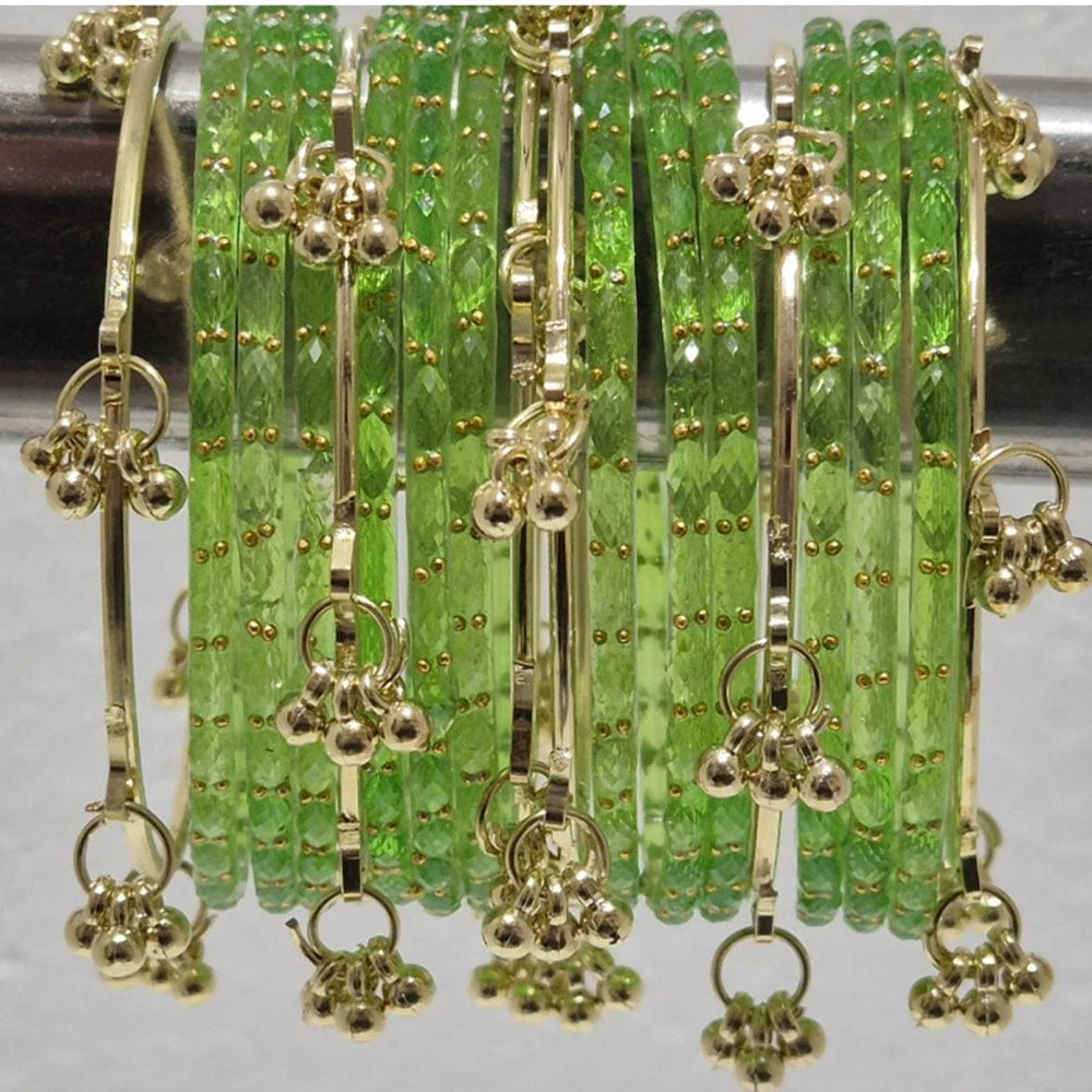 Pooja Bangles Classic Kashmiri Ghungroo Raindrop Glass Bangles Set