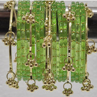 Pooja Bangles Classic Kashmiri Ghungroo Raindrop Glass Bangles Set