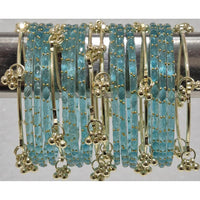 Pooja Bangles Classic Kashmiri Ghungroo Raindrop Glass Bangles Set
