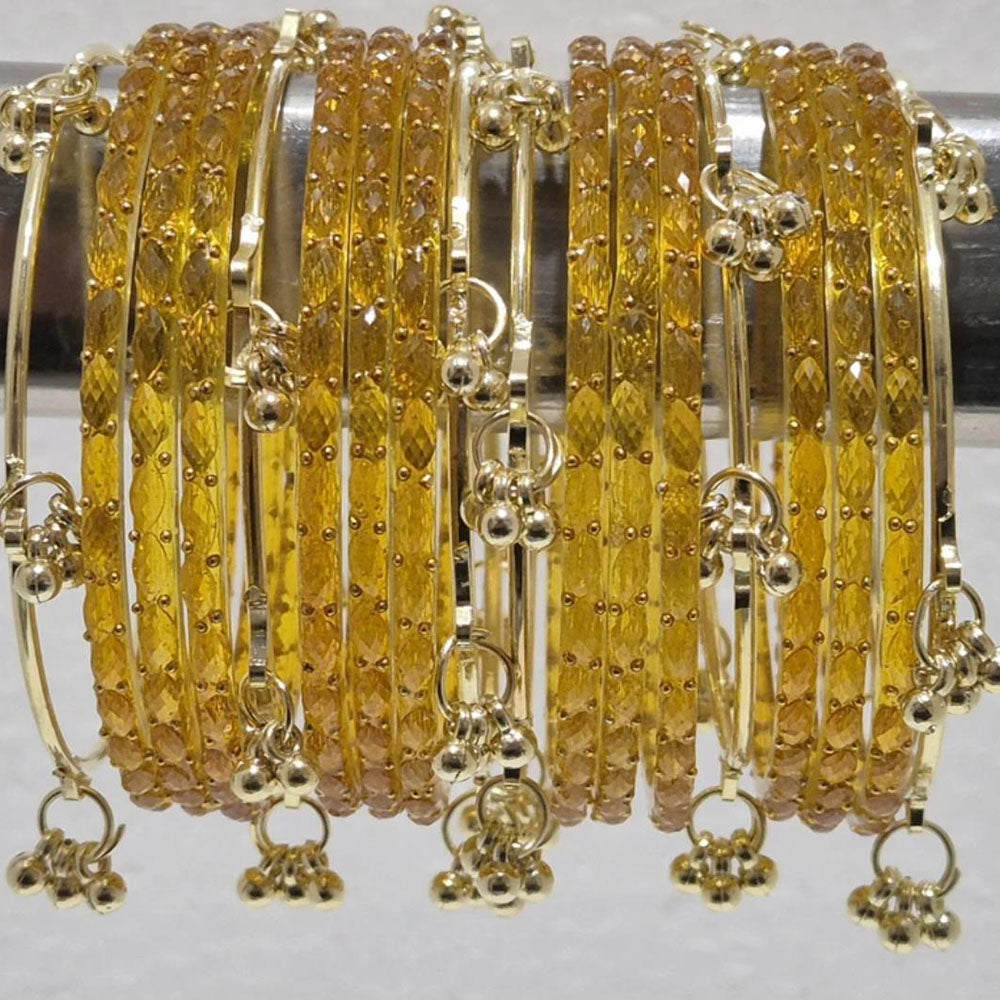 Pooja Bangles Classic Kashmiri Ghungroo Raindrop Glass Bangles Set