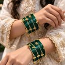 Pooja Bangles Classic Kashmiri Ghungroo Glass Bangles Set