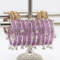 Pooja Bangles Classic Kashmiri Ghungroo Raindrop Glass Bangles Set