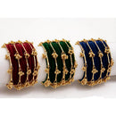 Pooja Bangles Classic Kashmiri Ghungroo Velvet Bangles Set
