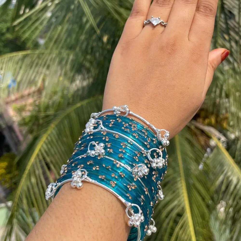 Pooja Bangles Classic Kashmiri Ghungroo Glass Bangles Set