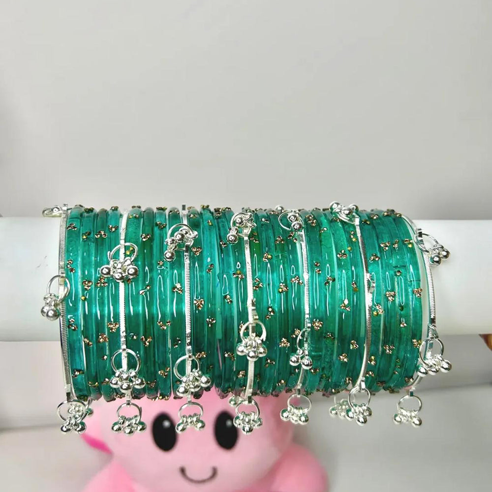 Pooja Bangles Classic Kashmiri Ghungroo Glass Bangles Set