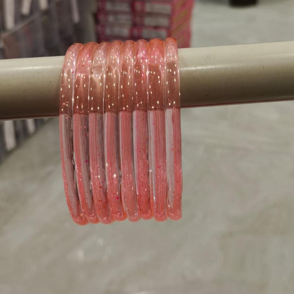 Pooja Bangles Glossy Transparent Jelly Bangles Set