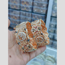 Pooja Bangles Designer Kundan Stone And Meenakari Openable Bangles Set