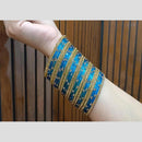 Pooja Bangles Luxury Austrian Stone Glass Wedding Wear Bangles Set
