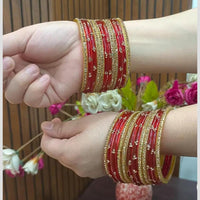 Pooja Bangles Luxury Austrian Stone Glass Wedding Wear Bangles Set