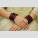 Pooja Bangles Luxury Plain Glass Pearl Wedding Wear Bangles Set