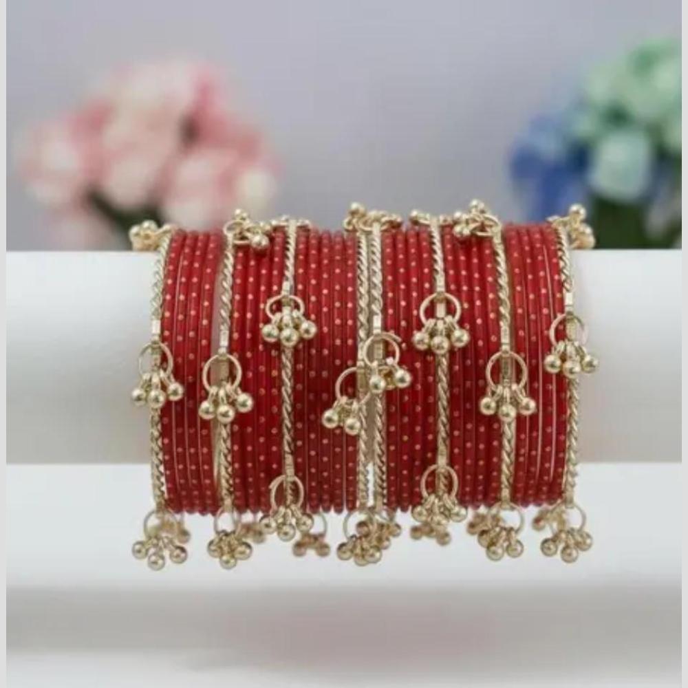 Pooja Bangles Pearl Kashmiri Glass Designer Bangles Set