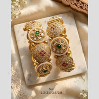 Pooja Bangles Traditional Pota Stone And Pearl Openable Bangles Set for Women 