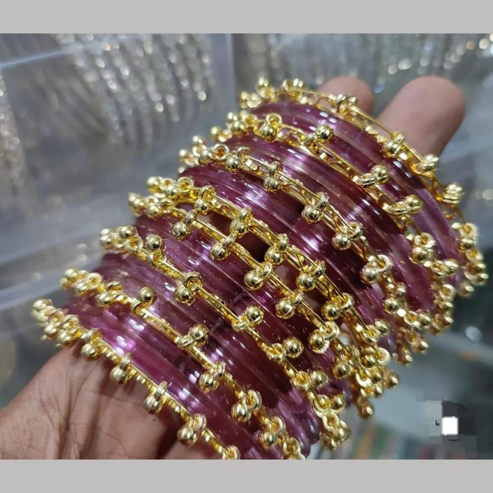 Pooja Bangles Glossy Jelly Glass Traditional Kashmiri Bangles Set