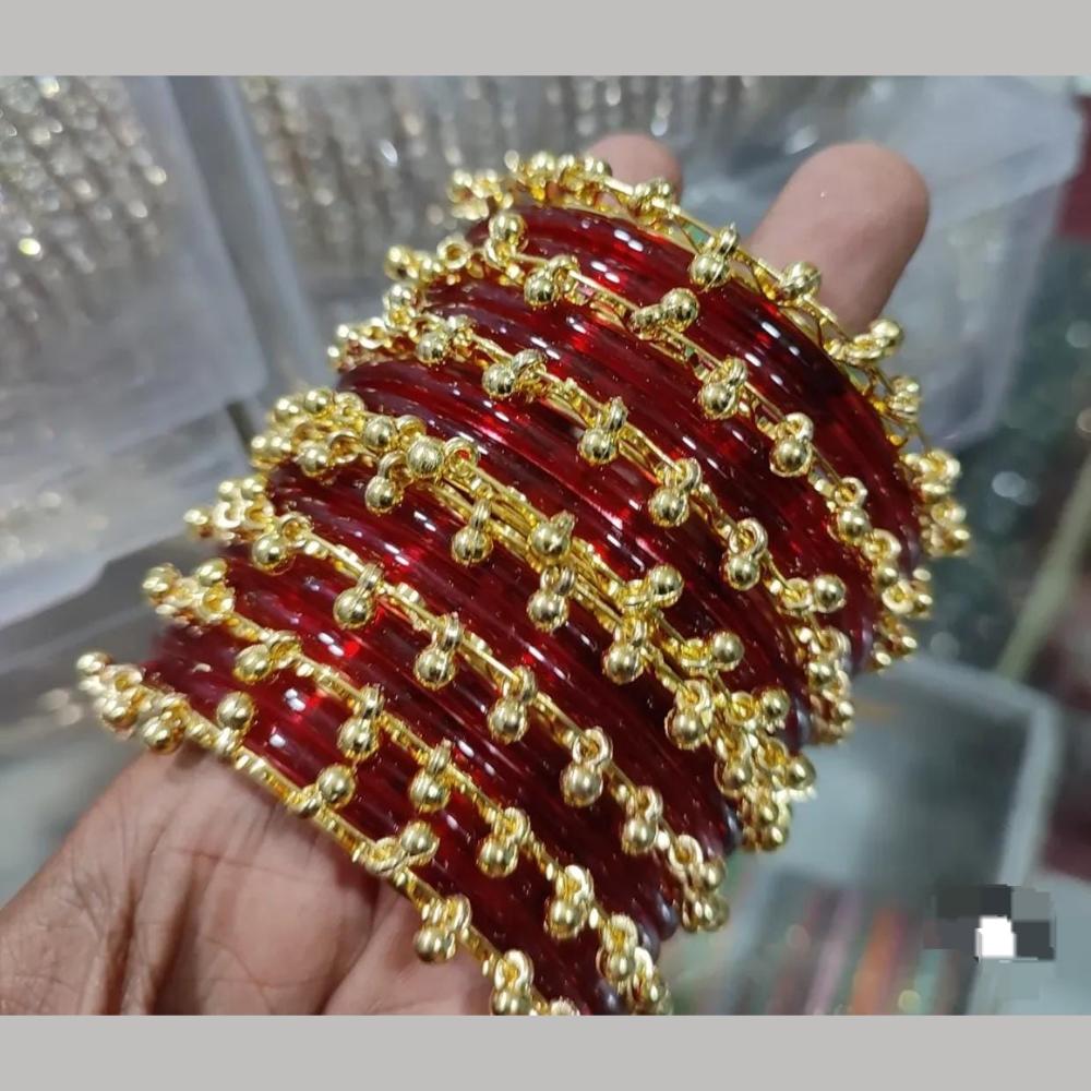 Pooja Bangles Glossy Jelly Glass Traditional Kashmiri Bangles Set