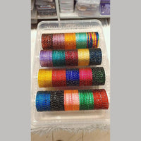 Pooja Bangles Mix Color Raindrop Glass Fancy Bangles Set