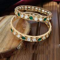 Pooja Bangles Elegant Polki Kundan Stone Designer Bangles Set