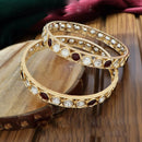 Pooja Bangles Elegant Polki Kundan Stone Designer Bangles Set