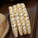 Pooja Bangles Elegant Polki Kundan Stone Bangles Set