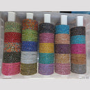 Pooja Bangles Glass Fancy Austrian Stone Bangles Set 