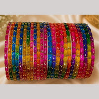 Pooja Bangles Raindrop Glass Fancy Bangles Set